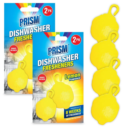 2-10pk Dishwasher Freshener Lemon Fragrance Scent Deodoriser Freshens Clip-On