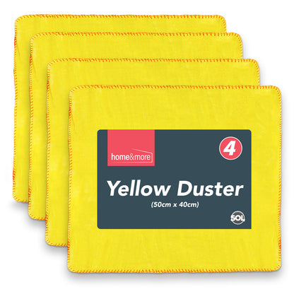 Yellow Dusters Cleaning Cloths Large Professional Quality 40x50cm Cotton Rich