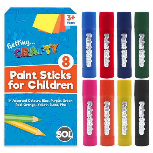 8-24PK Paint Sticks for Kids Children Assorted Colours Painting Arts Crafts Set