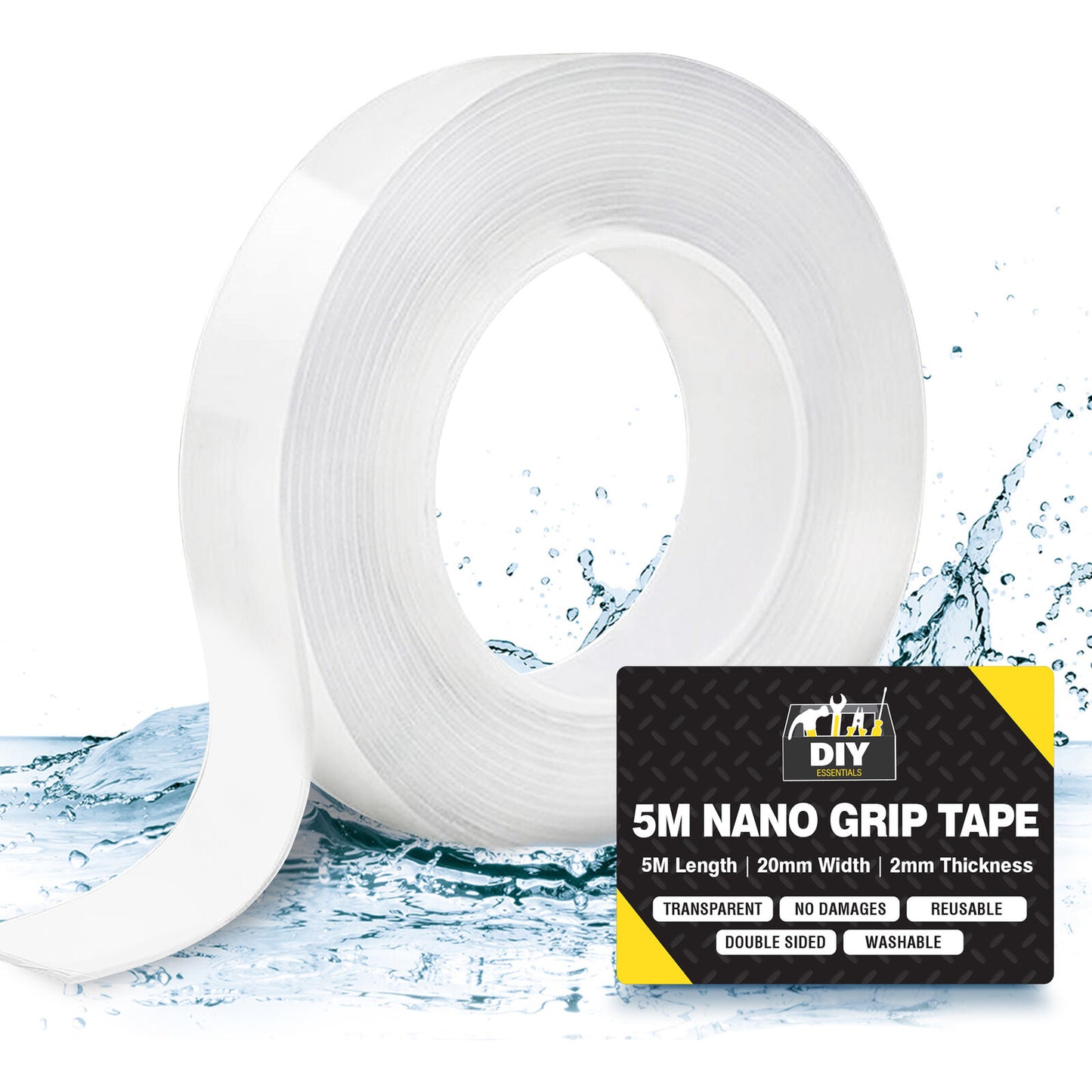 5M Nano Tape Double Sided Adhesive Reusable Removable Washable Traceless Gel