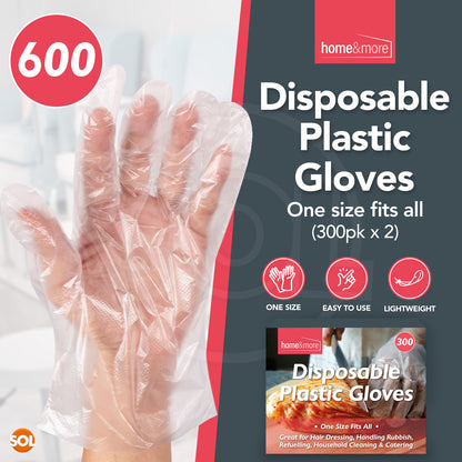 300-3000pk Disposable Plastic Gloves PE Polythene Clear Catering Food Safe Prep