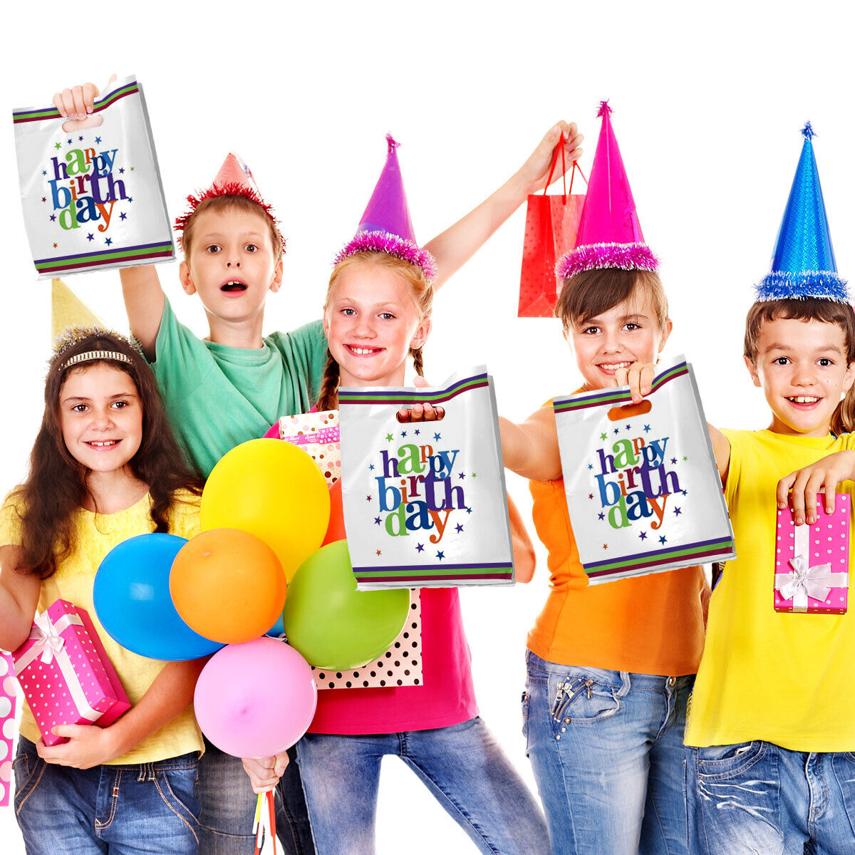 20-80 Happy Birthday Party Bags Loot Treat Favour Goody Bag Boys Girls Children