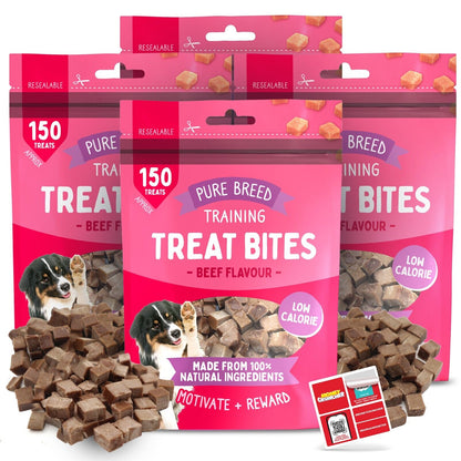 2-12PK Chicken Bites 100g | Duck Beef Natural Training 150 Treats Size Dog Puppy