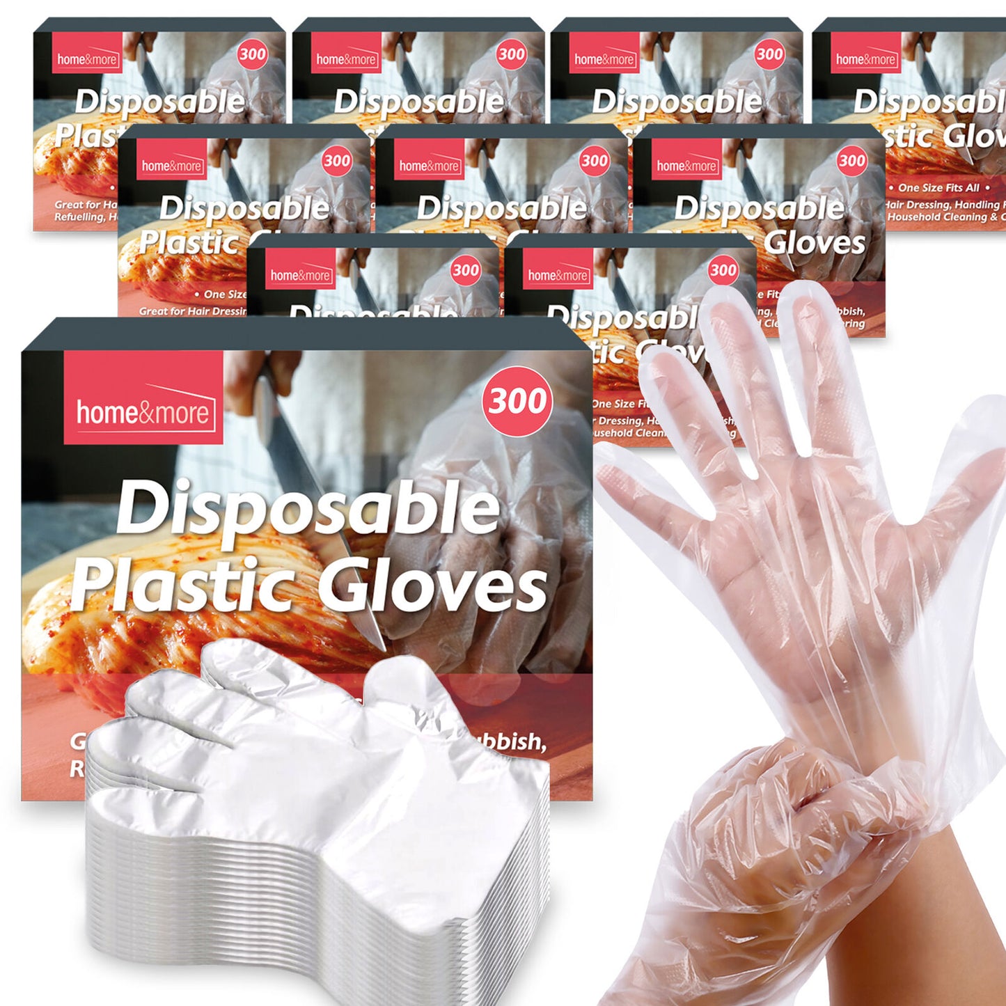 300-3000pk Disposable Plastic Gloves PE Polythene Clear Catering Food Safe Prep