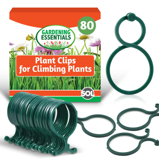 80-160 Garden Plant Rings Ties Twisty Flexible Plastic Greenhouse Support Clips