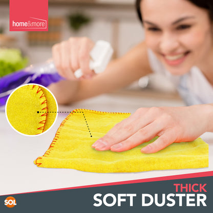 Yellow Dusters Cleaning Cloths Large Professional Quality 40x50cm Cotton Rich