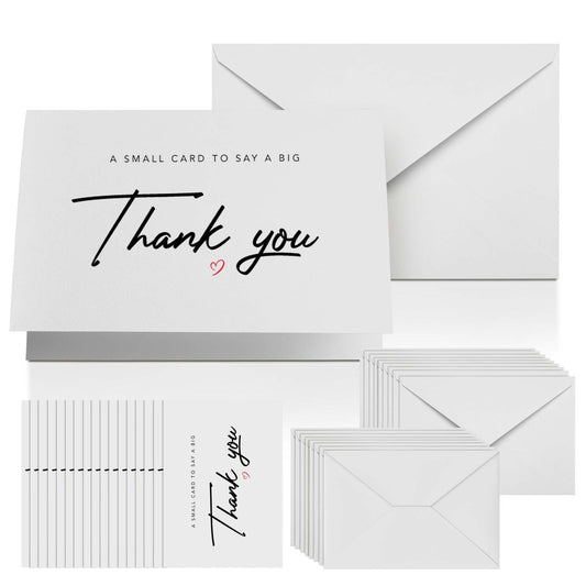 18-36 Pack Thank You Cards with Envelopes | A6 Thankyou Notes Birthday Wedding