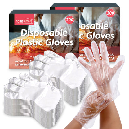 300-3000pk Disposable Plastic Gloves PE Polythene Clear Catering Food Safe Prep