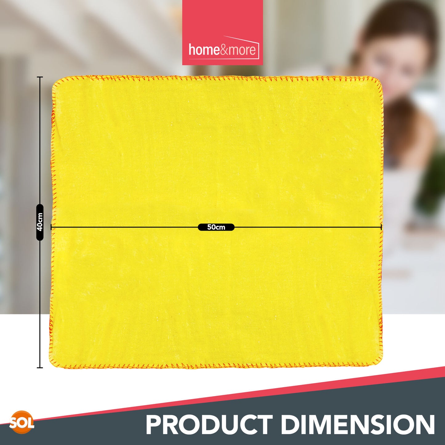 Yellow Dusters Cleaning Cloths Large Professional Quality 40x50cm Cotton Rich