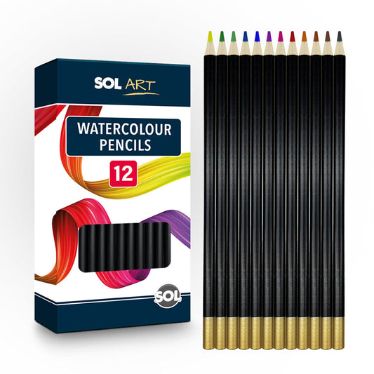 12-48 Watercolour Pencils Set | Colouring Drawing Sketching Water Colour Artist