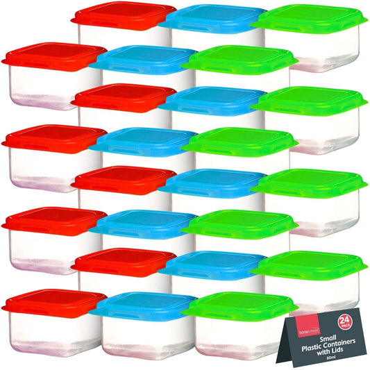 24-36 Mini Plastic Storage Containers | Clear small boxes Jewelry box Food Pots