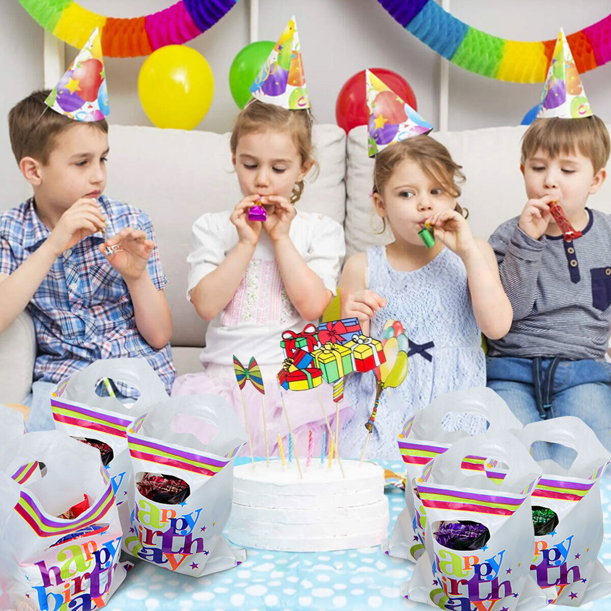 20-80 Happy Birthday Party Bags Loot Treat Favour Goody Bag Boys Girls Children