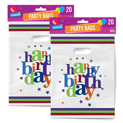 20-80 Happy Birthday Party Bags Loot Treat Favour Goody Bag Boys Girls Children