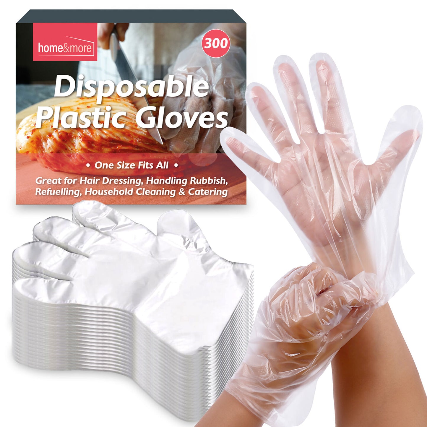 300-3000pk Disposable Plastic Gloves PE Polythene Clear Catering Food Safe Prep